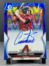 2023 Bowman Chrome #CPA-CT Cristofer Torin 1st Blue Raywave Auto /150