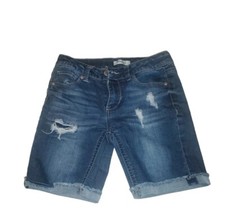 Girls MUDD Adjustable Waist Blue Jean Shorts - Size 10