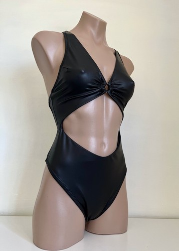 Schminke 👸 Giselle Pleather bodysuit leotard pole-wear pole dance wear monokini - Bild 1 von 9