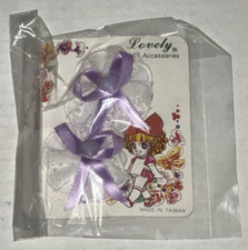 Lovely Hair Accessory Strawberry Shortcake Lilac Purple Ribbon Bow Barrette