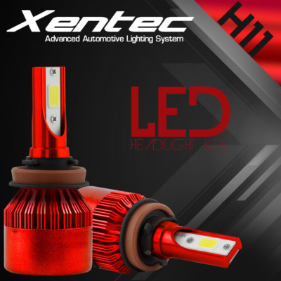 H8/H9/H11 LED Xenon Headlight Conversion Kit Single Beam High Power 6000K White