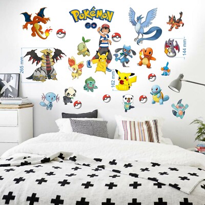 Pokemon Wall Stickers Vinyl Home Nursery Decal Bedroom Art Decor