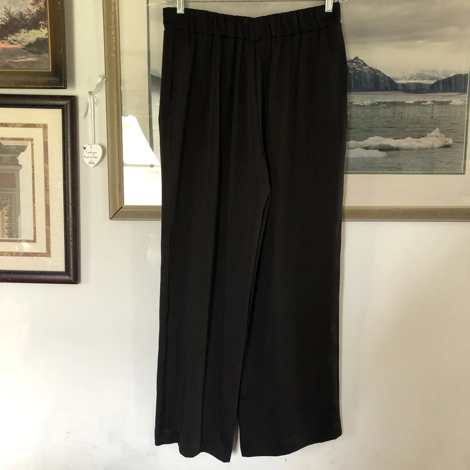 Pantalones de vestir Jennifer Lopez negros de pierna ancha para mujer talla M A806 Foto 3 de 4