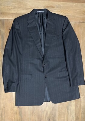 Hickey Freeman Loro Piano Super 130s 42L Pinstripe Madison Blazer Sport Jacket