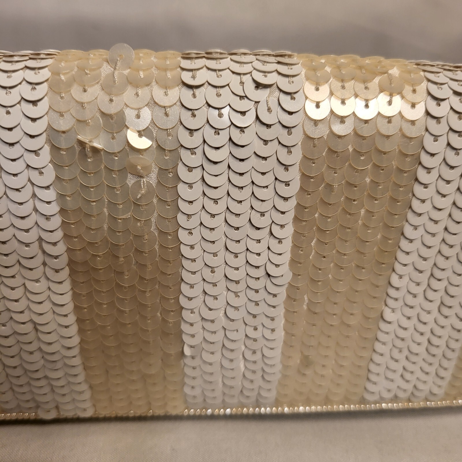 Carlisle Women's White Tan Sequins Evening purse Small bag Handbag