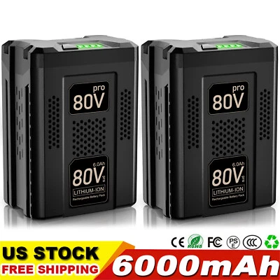 For Greenworks Pro 80V GBA80600 80 Volt 3.5 Ah / 6 Ah Lithium Battery GBA80200