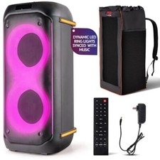 Pyle 60W Dual 6.5" Karaoke Machine with Mic Bluetooth PA Party Speaker System