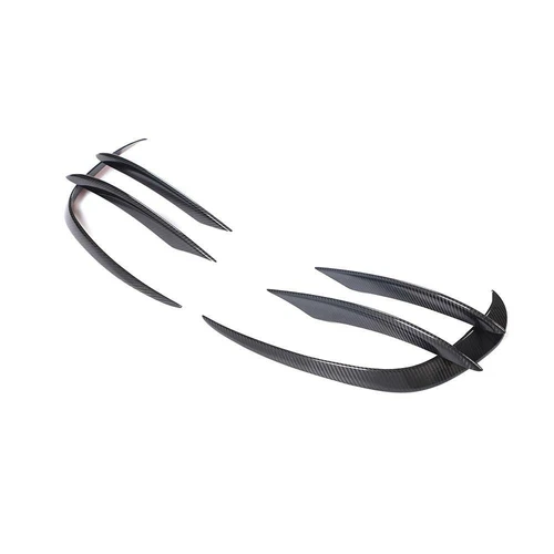 Parachoques delantero divisor aletas Canard de carbono real para Benz W205 C205 A205 C43 2019 UP - Imagen 14 de 17