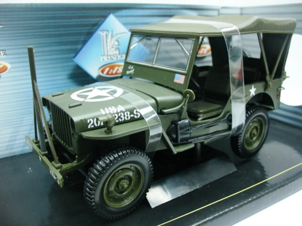 WOW EXTREMELY RARE Jeep Willys US Army 1944 1:18 Solido-Auto Art - Image 2 of 4