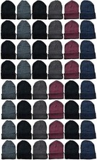 48 Pack Of Wholesale Beanies Or Gloves, Thermal Winter Hat Assorted 
