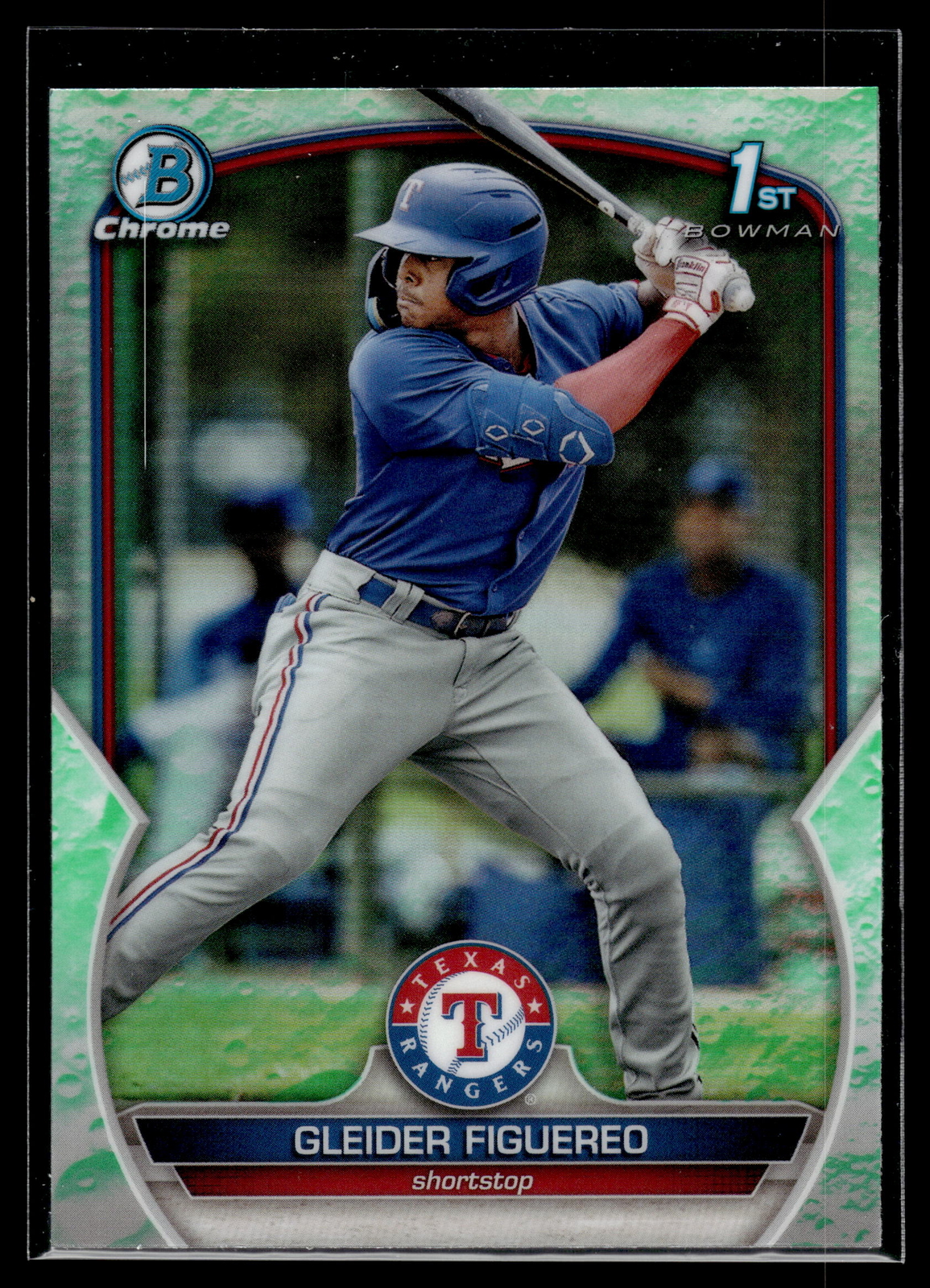 Gleider Figuereo 2023 Bowman Chrome Lunar Glow Refractor Card #BCP-59