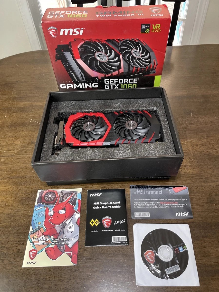 MSI GAMING GeForce GTX 1060 6GB GDRR5 DirectX 12 VR Graphics Card Original Box