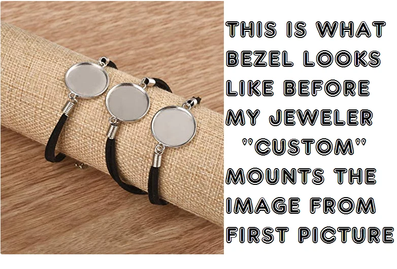 SATAN DEVIL HELL EVIL Photo Charm Black Leather Chain Cord Rope Silver Bracelet - Image 2 of 4