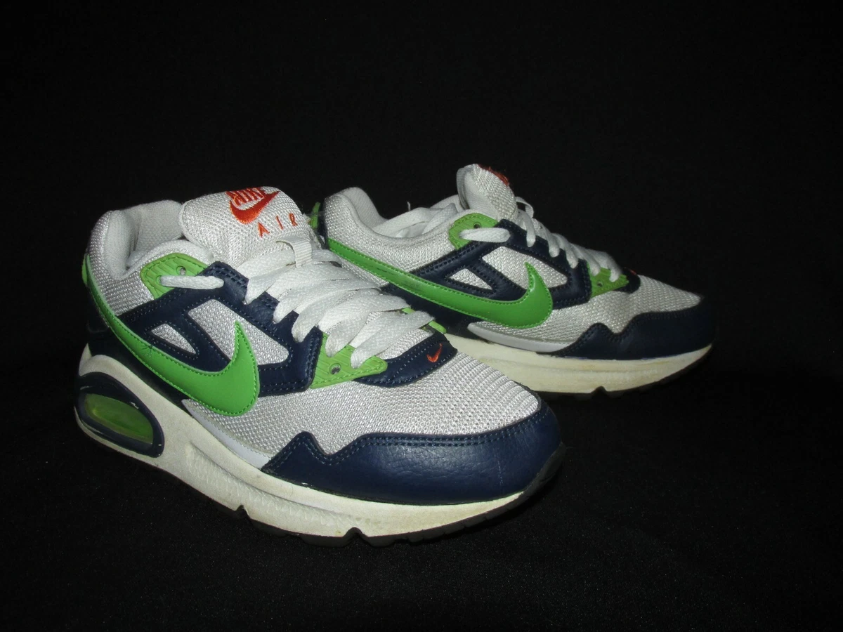 Nike Air Max Skyline White Navy Green Running Shoes Women s 6M 343904 131