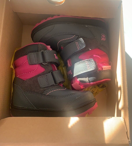 TIMBERLAND GIRL SNOW BOOTS 6.5 TODDLER'S / PETITS GRAY/PINK 38899 M/M - Picture 5 of 7