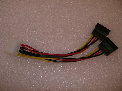 SATA Strom Y Kabeladapter 2fach neu