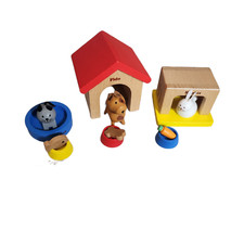 Family Pets Wooden Dollhouse Animal Set by Hape