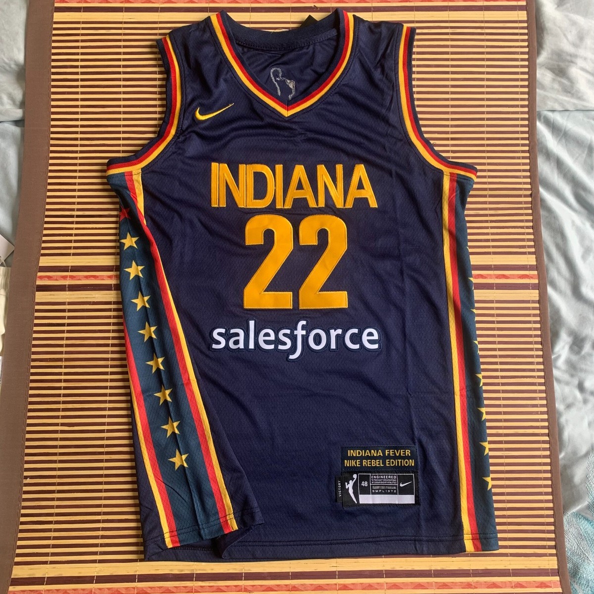 ウェア NIKE WNBA INDIANA FEVER #22 C.CLARK Nike Adult Indiana Fever Caitlin Clark #22 Navy Explorer T