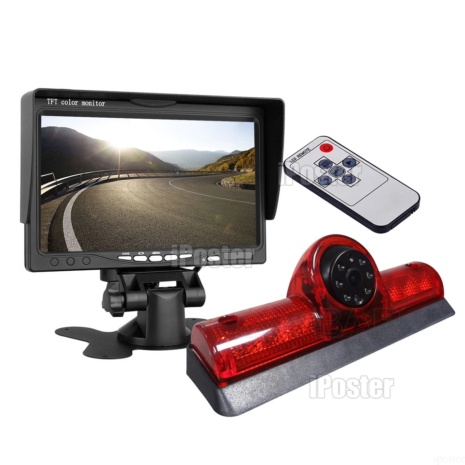 Brake Light Reversing Backup Camera 7" Monitor For Nissan NV 1500 2500 3500 - Image 4 of 4