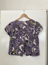 Per Se Woman’s Lilac Blend Short Sleeve Linenblend Summer Jacket Sz 12