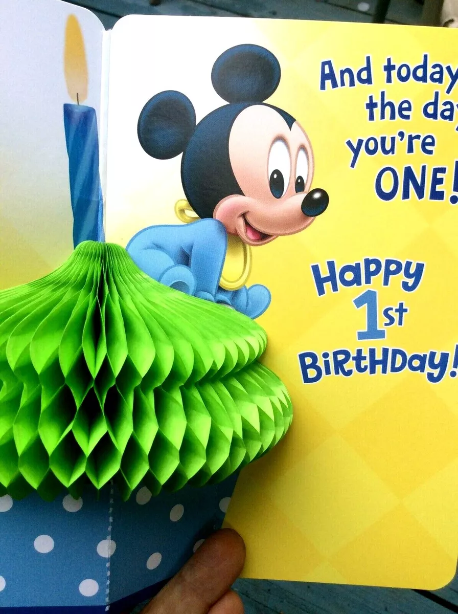 1ST BIRTHDAY Card AGE 1 FIRST HAPPY BIRTHDAY GIRL BOY Hallmark 3