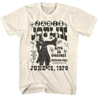 Janis Joplin Live In Concert Freedom Hall 1970 Men's T Shirt Rock & Soul Merch