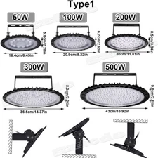 500W UFO LED High Bay Light Shop Lights Warehouse Commercial Lighting Lamp Watt