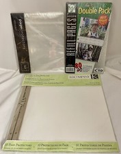 Bundle - 3 Scrapbooking Album Page Photo Protectors Mixed Sizes: 12x12, 8x8, 4x6