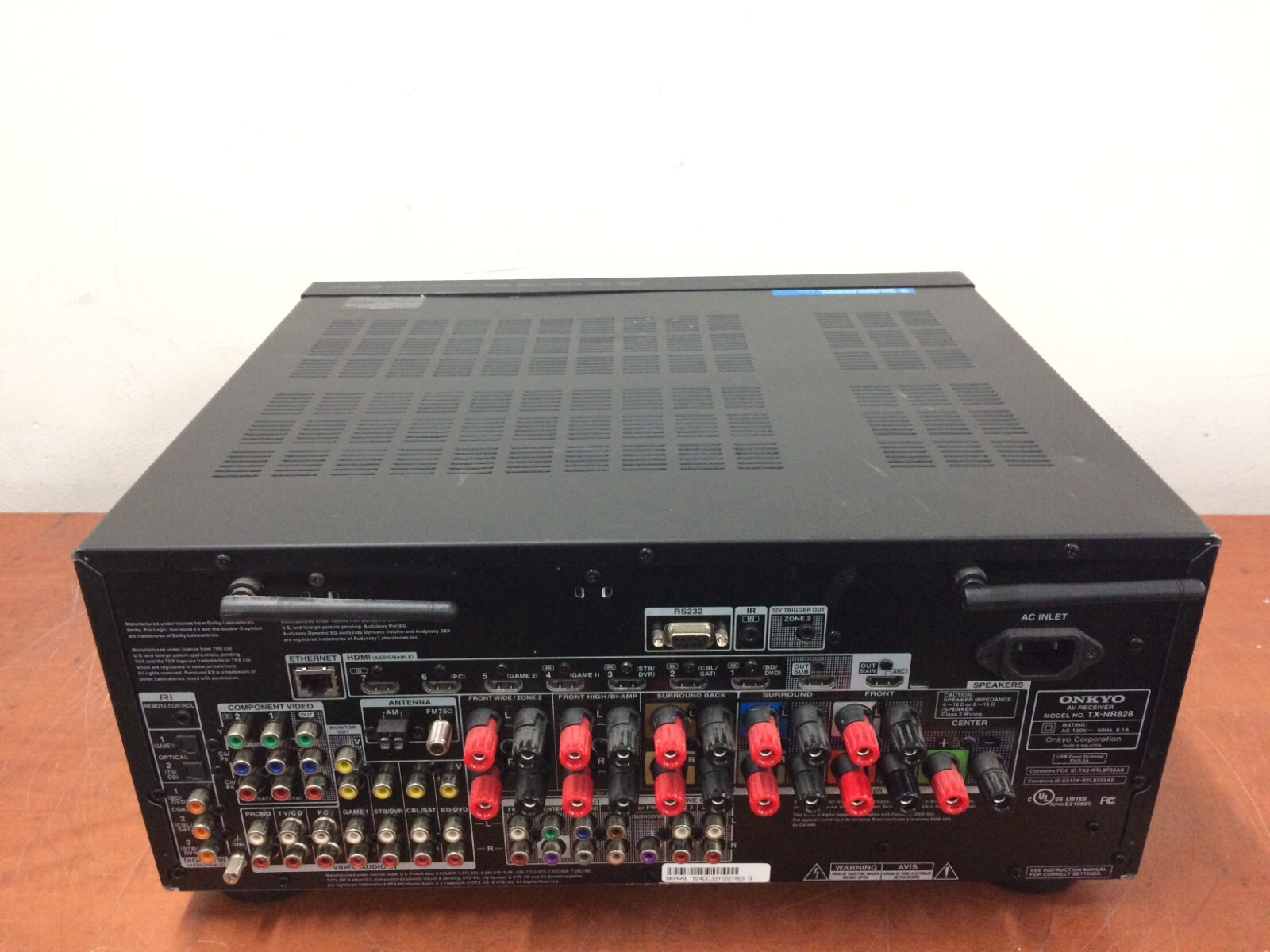 Onkyo TXNR828 7.2Channel Wireless Network A/V Receiver REC2 eBay