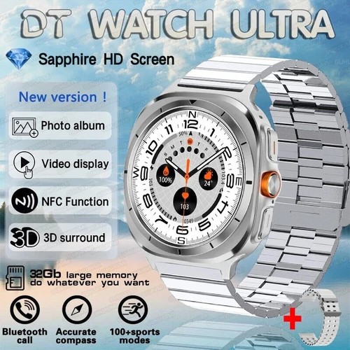 2025 Nouvelle Galaxy Watch 7 Ultra Smart Watch Homme 32 Go Mémoire Vidéo GPS NFC 47mm - Photo 16 sur 28