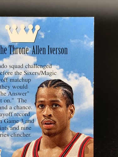 ALLEN IVERSON ~ 1999-2000 FLEER ULTRA #1HT “HEIR TO THE THRONE” RARE 90’s INSERT - Picture 10 of 12