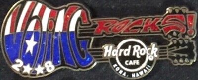 Hard Rock Cafe KONA HAWAII 2008 ''Voting Rocks'' DN GUITAR PIN LE 300 - HRC #46127