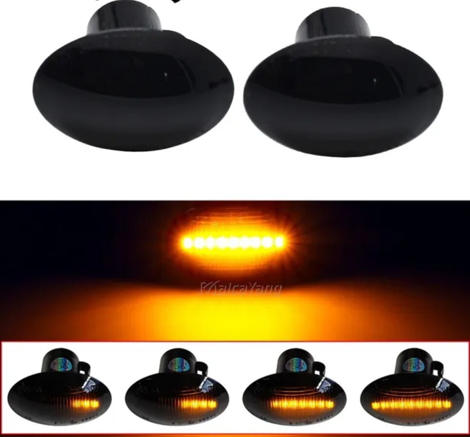 KIT FRECCIA LATERALE LED DINAMICA  FIAT 500 500C 500L ABARTH 500 595COLORE FUME