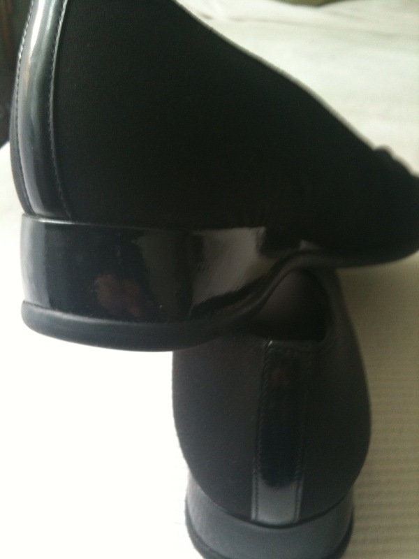 Sandales Compensées GABOR Noir Tissu Et Vernis - Taille 39.5 - Neuf Sans Emballage