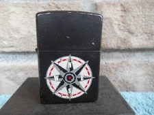 VINTAGE ZIPPO 1997 H-XIII BLACK CIGARETTE LIGHTER MARLBORO COMPASS ADVENTURE