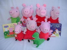 10 Lot Peppa Pig Friends GEORGE Talking Plush Dolls Mr Dinosaur Books CLEAN WORK