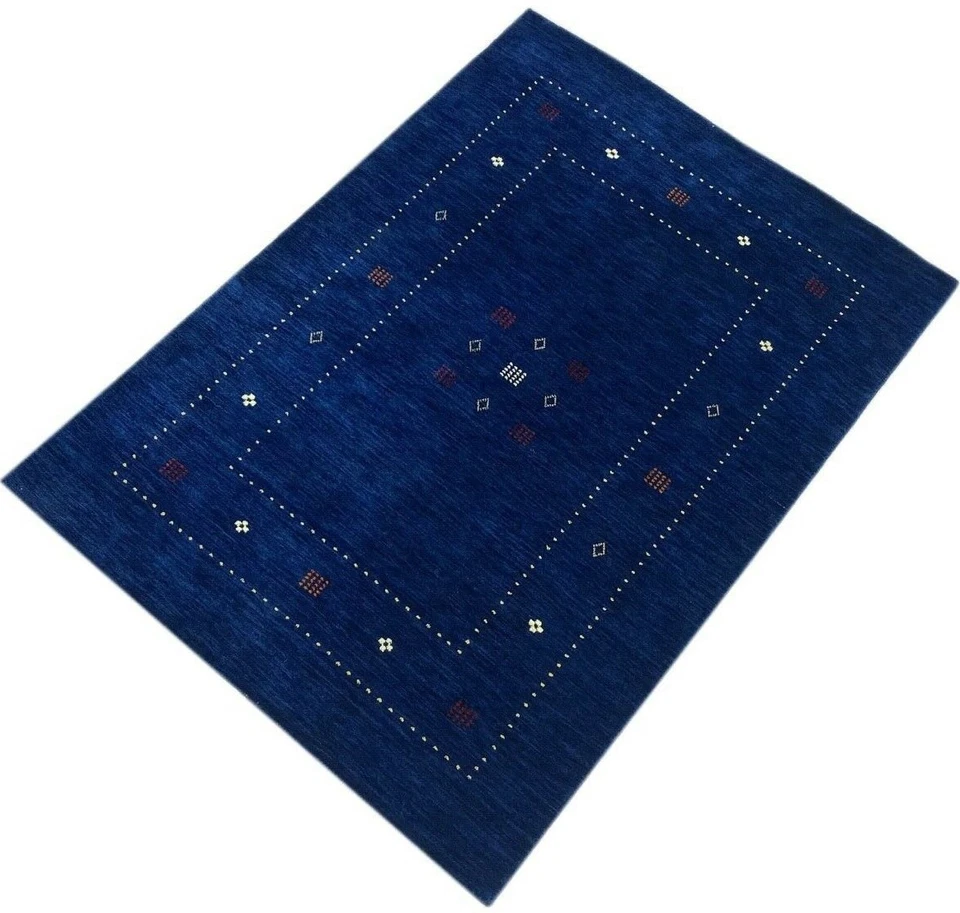 Tapis Gabbeh Bleu 100% Laine 120x170 CM Tissé à la Main Tapis D'Orient Lori WR60 - Photo 4/4