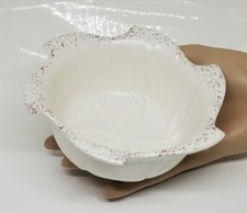 Mid Century Modern Small Bowl White w/ Gold Flecks Made in USA Vintage No 275 B
