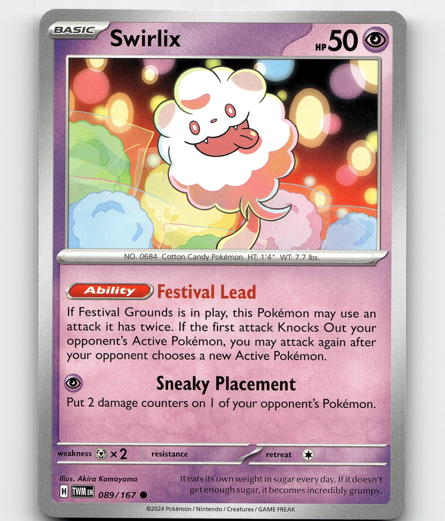 Swirlix Pokemon • Common • 089/167 Twilight Masquerade | eBay