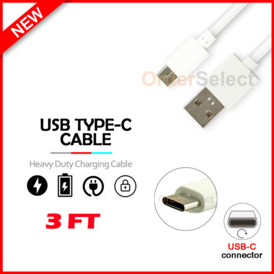 USB Type-C Charger Cable Cord for Phone LG Harmony 4 / Wing / K51 / K92 /Q70