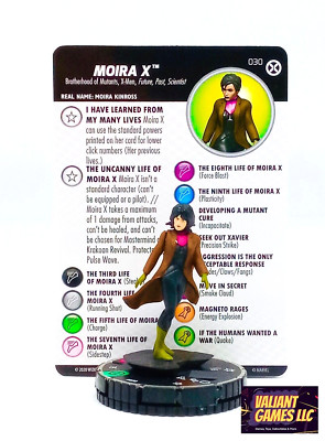 Marvel Heroclix Moira X #030 w/ Card House of X Set