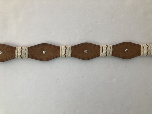 NUOVA cintura western cowboy cromata vera pelle conchiglie vita cinch taglia 42 nuova con etichette - Foto 9 di 21