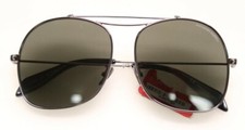 Alexander McQueen AM0088S 001 Ruthenium/Grey 59mm Sunglasses 440