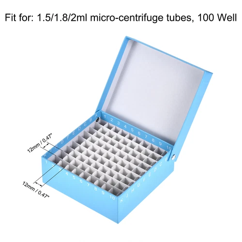 6pack Centrifuge Tube Freezer Storage Box 100 Places Waterproof Cardboard - Picture 4 of 5
