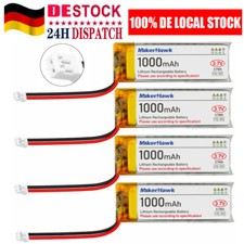 4 PCS 3.7V 1000mAh 1S 3C 102050 LiPo Battery with JST Plug for Electronic Device