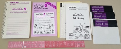 WORD WRITER 5  1990 Timeworks, Inc. Word Processor for Commodore 64 64C 128 128D