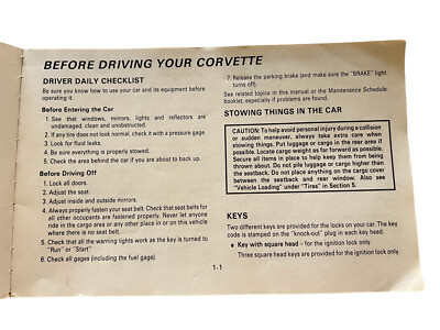 1987 Chevrolet Corvette Owners Manual User Guide Video 1987 Chevrolet Corvette Owner's Manual - Original User Guide (Reprint) Owner's Manual