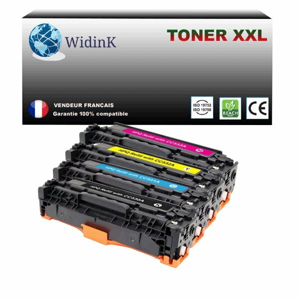 Toner HP LaserJet Pro 300 anti-bavure pack compatible CE410A pour impressions claires