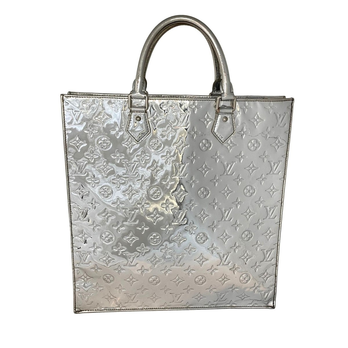 LOUIS VUITTON Vintage 2009 Silver Monogram Miroir Vernis Patent