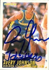 Avery Johnson autographed Basketball Card (Golden State Warriors) 1994 Fleer #74
